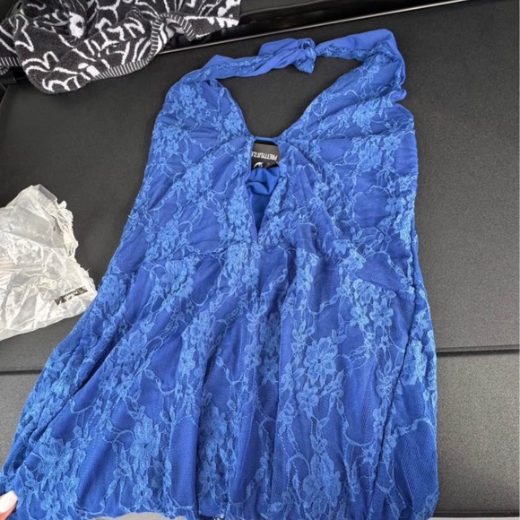 NEW- Blue halter dress, medium/largs - Picture 2 of 3